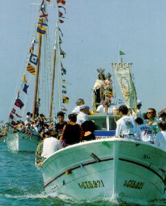 Virgen del Carmen en barco